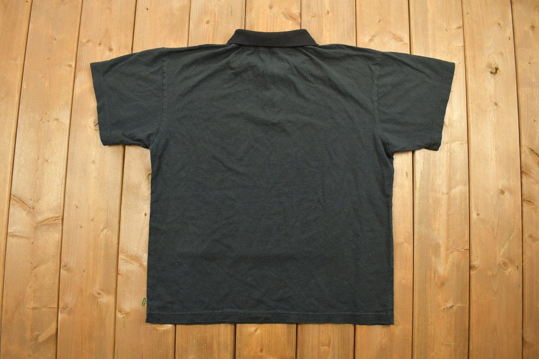 Vintage 1990s Black Bahamas Souvenir Polo Shirt