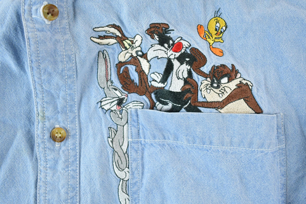 Vintage 90s Bugs Bunny Western Button Up Shirt