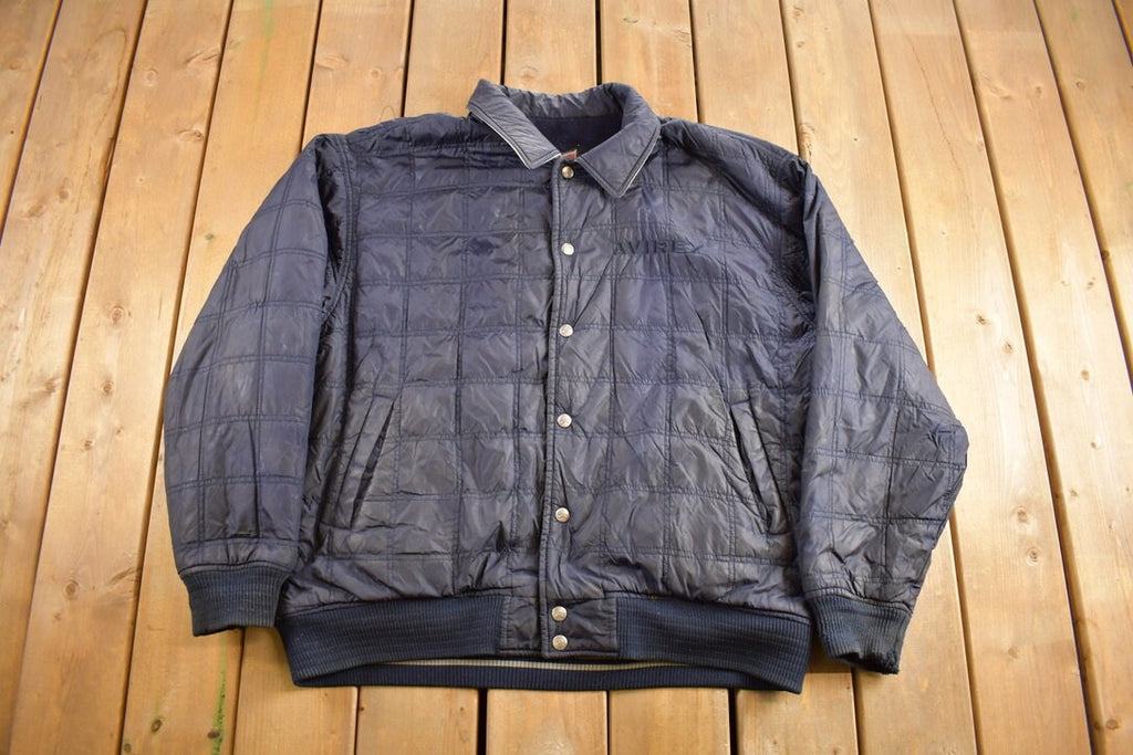 Vintage Y2K Avirex Reversible Leather Varsity Jacket
