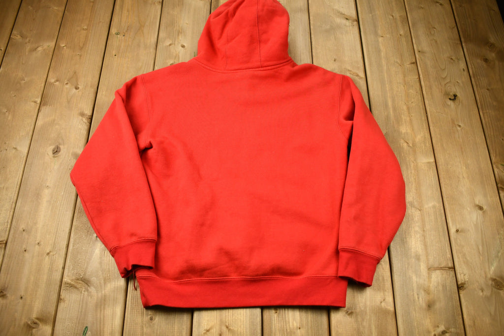 Vintage 1990s Detroit Red Wings NGL Embroidered Graphic Hoodie  90s Hoodie  Vintage Hockey  Patchwork  Red Wings Fan Apparel