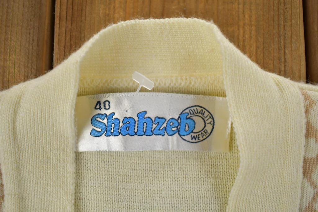Vintage 1990s Shahzeb Knit Cardigan Sweater
