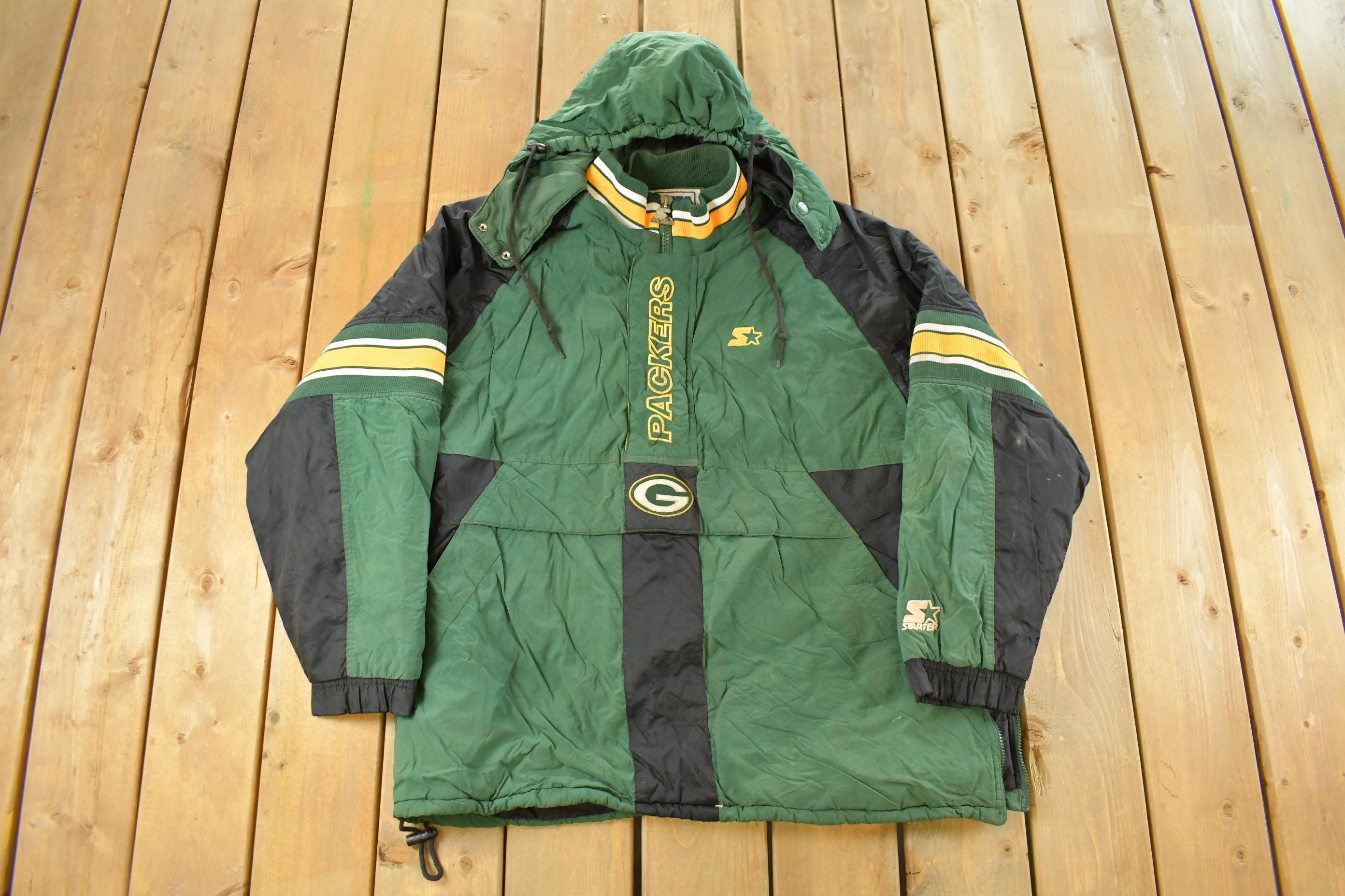 Vintage 1990s Green Bay Packers NFL Starter Anorak Puffer Jacket Men's XL