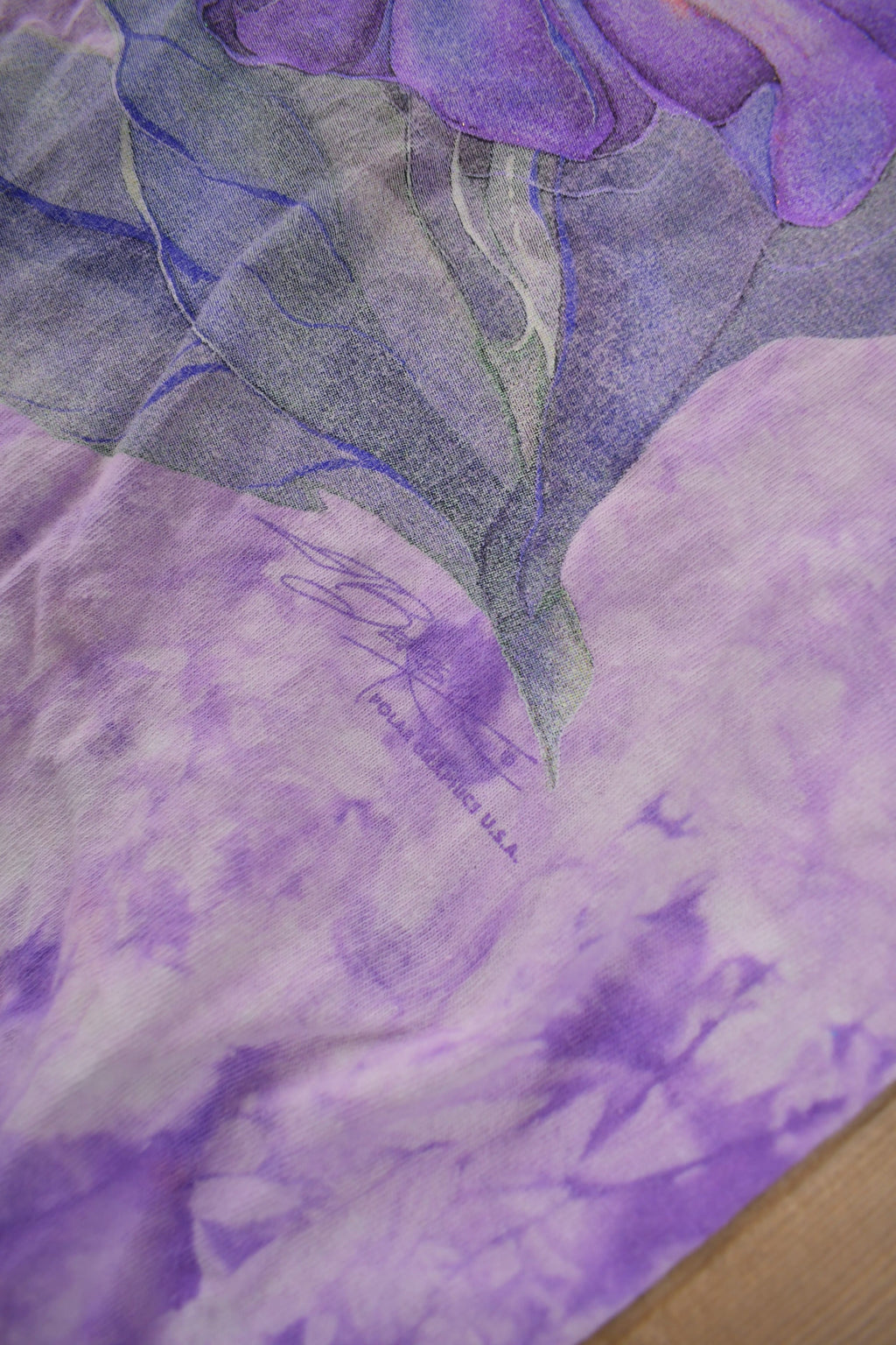 Vintage 1990s Hummingbirds Tie Dye All Over Print Graphic T-Shirt Size M