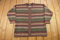 Vintage 1990s Daniel Hetcher Striped Knitted Cardigan Sweater