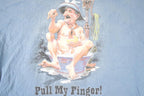 Vintage 1990s Pull My Finger Funny Grandpa Souvenir Travel T-Shirt Men's XL