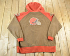 Vintage 1990s Cleveland Browns Full Zip NFL Hoodie Sweatshirt