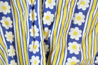 Vintage 1960s Scooter Set Yellow Flower Power Button Up Shirt  Vintage Flannel  Plaid Button Up  Cowboy Shirt  Preppy Button Up