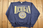 Vintage 1990s University Of Michigan Collegiate Crewneck  Embroidered  NCAA Sweatshirt  Sportswear  Americana  Galt Sand Sweatshirt