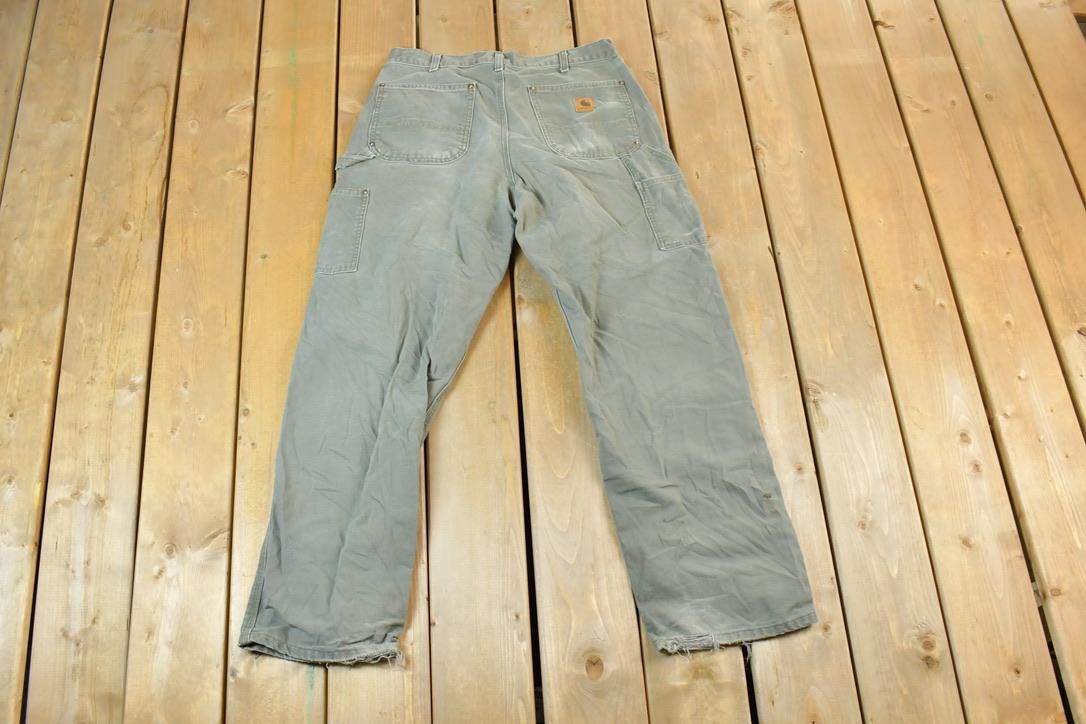 Vintage 1990s Carhartt Double Knee Work Pants Size 34 x 32