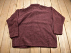 Vintage 1990s Fleece Button Up Woman's Sweater
