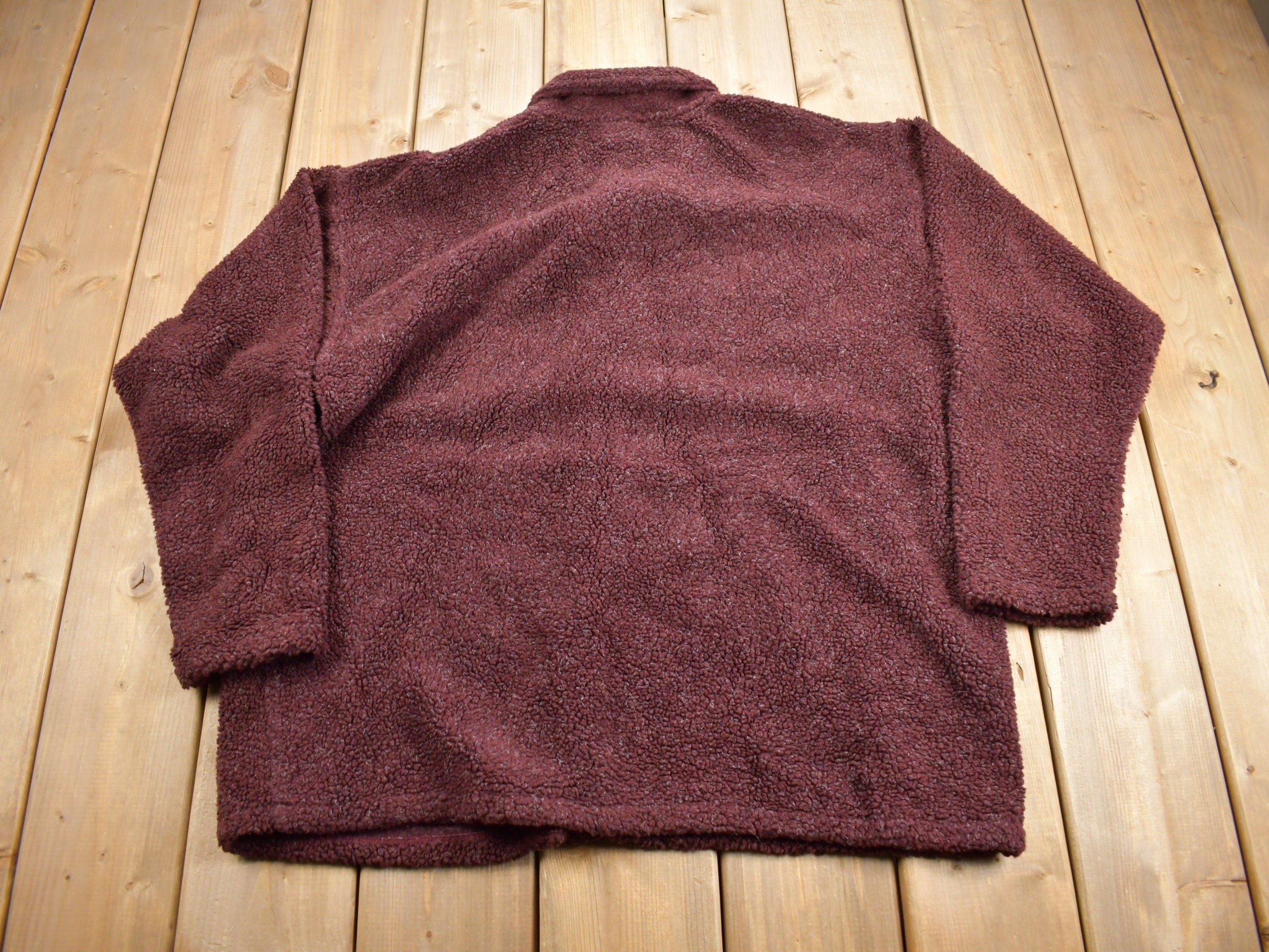 Vintage 1990s Fleece Button Up Woman's Sweater