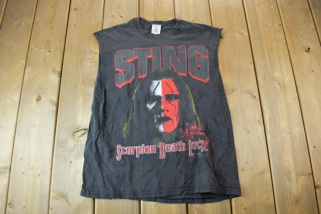 Vintage WCW Sting Scorpion Death Lock Graphic Wrestling T-Shirt