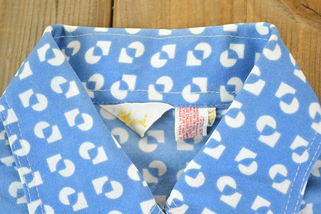 Vintage 1960s Abstract Pattern Button Up Fancy Style Shirt