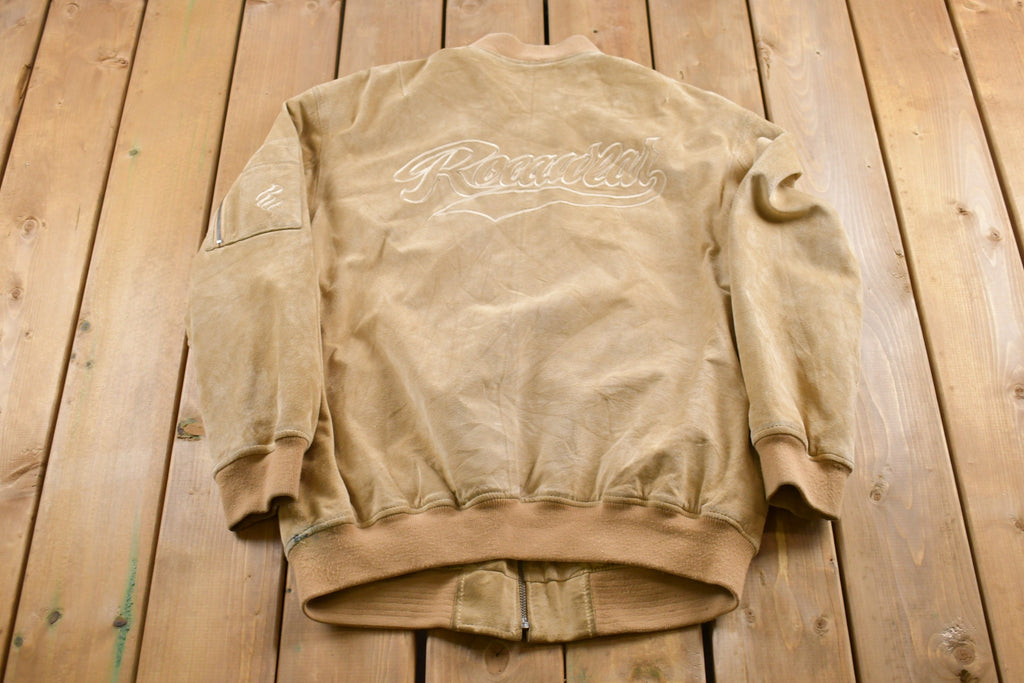 Vintage 1990s Roca Wear Suede Leather Bomber Jacket