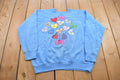 Vintage 1980s Name Flowers Raglan Crewneck Sweatshirt