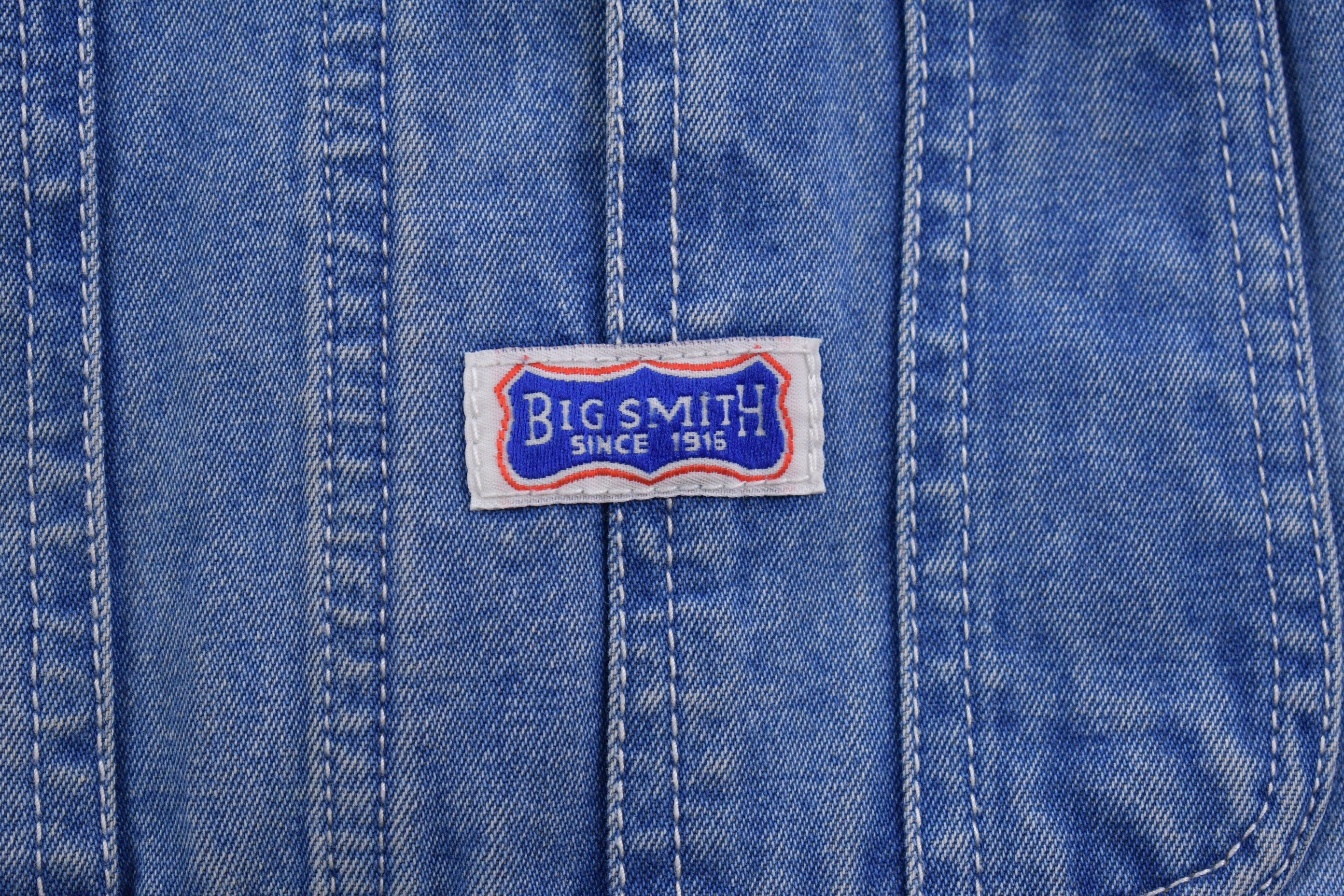 Vintage 1990s Big Smith Denim Jean Overalls Size 44 x 22