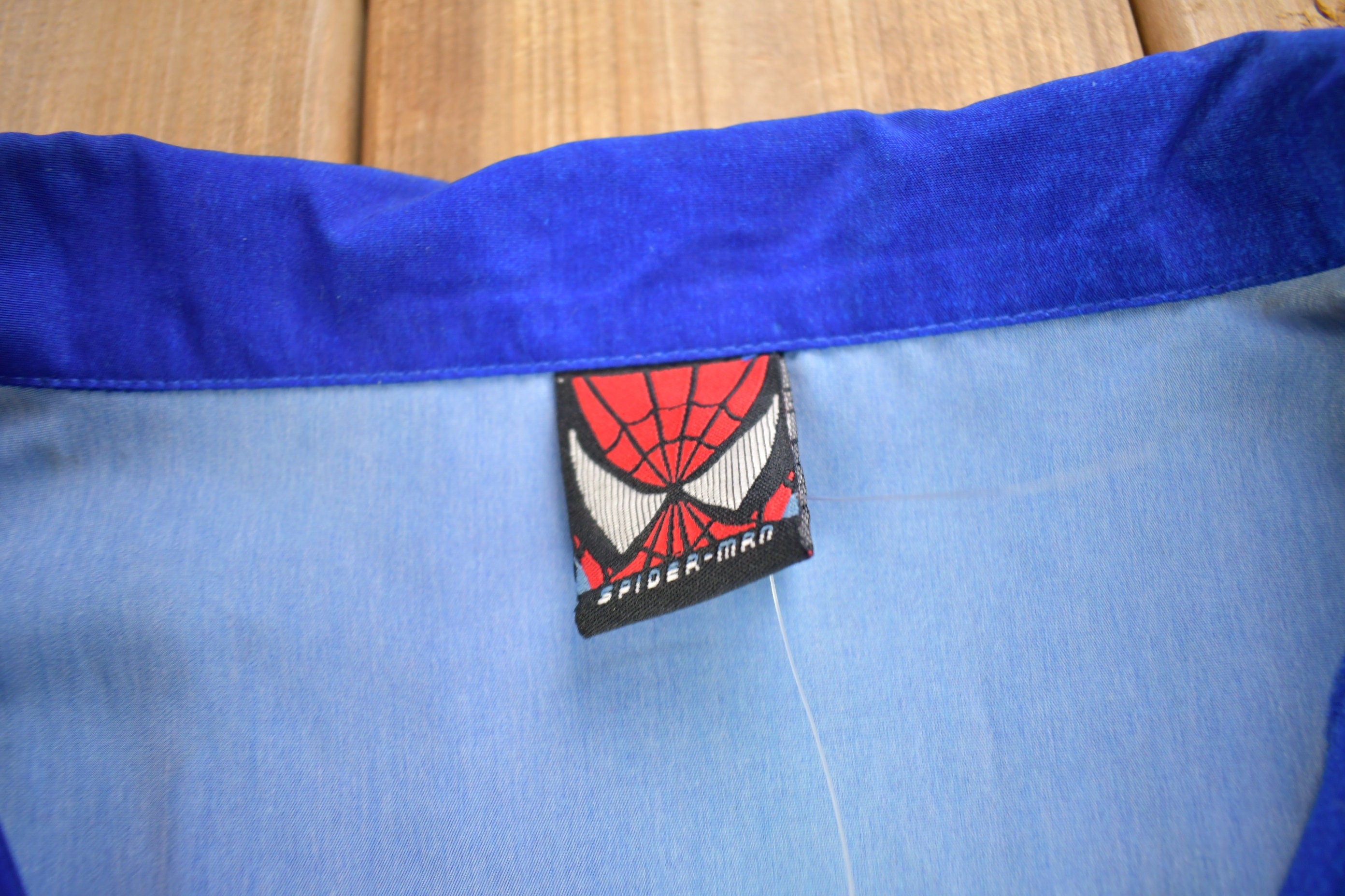 Vintage 2002 New With Tags Spiderman All Over Print Button Up T-Shirt