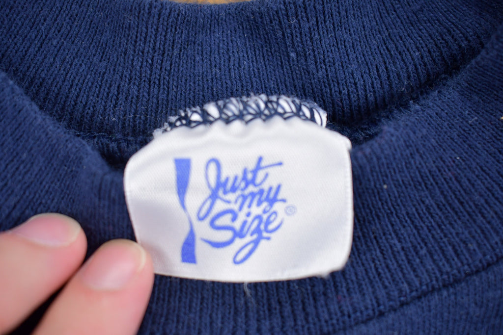 Vintage 1990s Navy Blue Blank Crewneck Sweatshirt