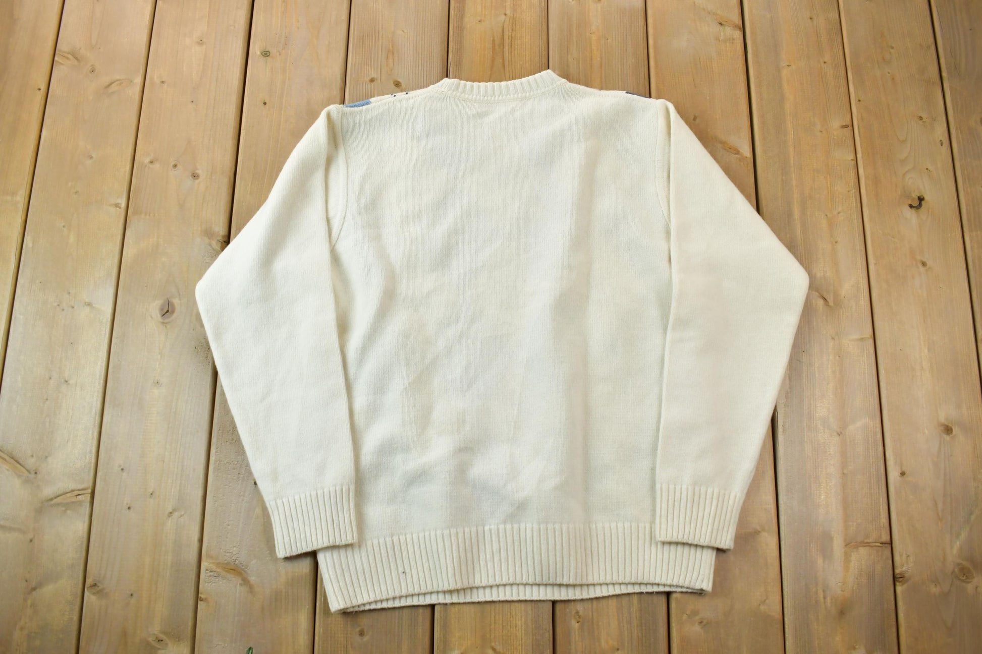 Vintage 1990s Cefers Argyle Knit Crewneck Sweater