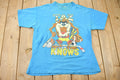 Vintage 1990 Looney Tunes Tasmanian Devil Taz Knows Sports Cartoon Promo T-Shirt