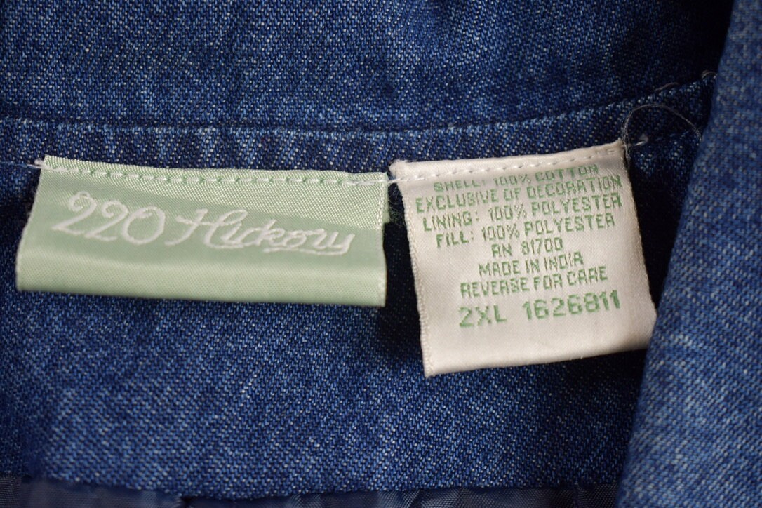 Vintage 1990s Aztec Western Denim Jean Jacket