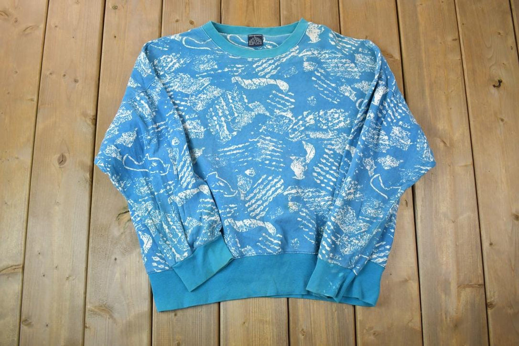 Vintage 1990s Generra Abstract Print Crewneck Sweatshirt