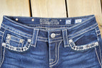Vintage Y2K Miss Me Bedazzled Low Rise Jeans Size 26x31