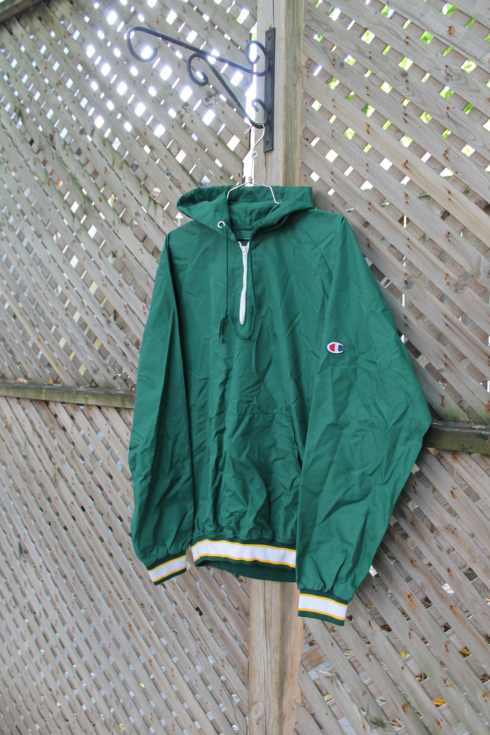 Vintage 1980s Marching Falcons Champion Quarter Zip Windbreaker