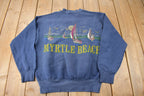 Vintage 1990s Myrtle Beach Double Sided Souvenir Crewneck Sweatshirt Made In USA