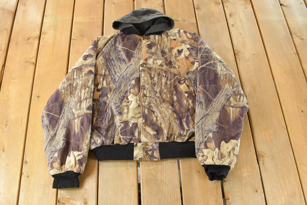 Vintage 1990s West Ark Tree Camo All Over Print Jacket