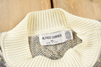 Vintage Alfred Dunner Knitted Patchwork Mock Neck Sweater