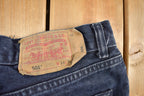 Vintage 1990s Levi's 501 Navy Blue Denim Jeans Size 32 x 33