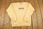 Vintage 1990s Minnesota Embroidered Flowers Souvenir Crewneck Sweatshirt Womens L / 90s Crewneck / Travel Vacation Sweater / Streetwear