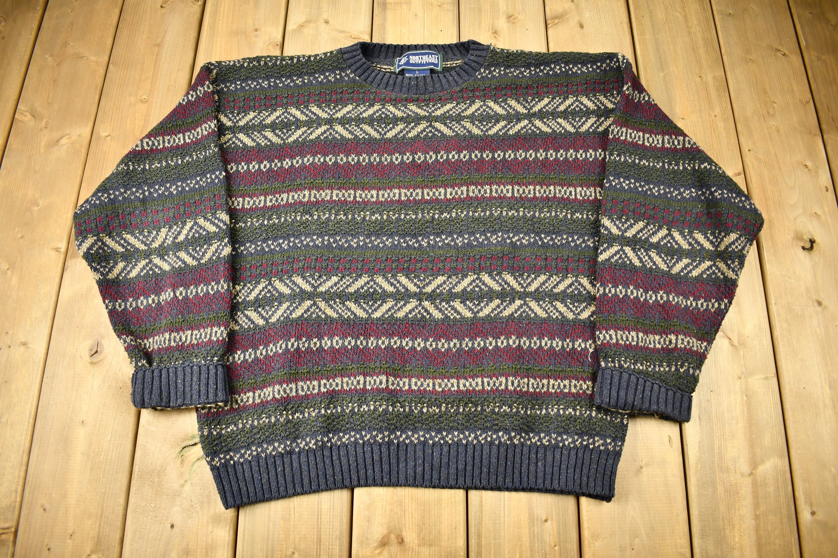 Vintage 1990s Northeast Outfitters Knitted Crewneck Sweater