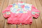 Vintage 1990s Southern Stitches Floral Graphic Windbreaker Jacket