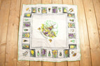 Vintage 1980s Holland Windmill Clogs Flower Print Scarf