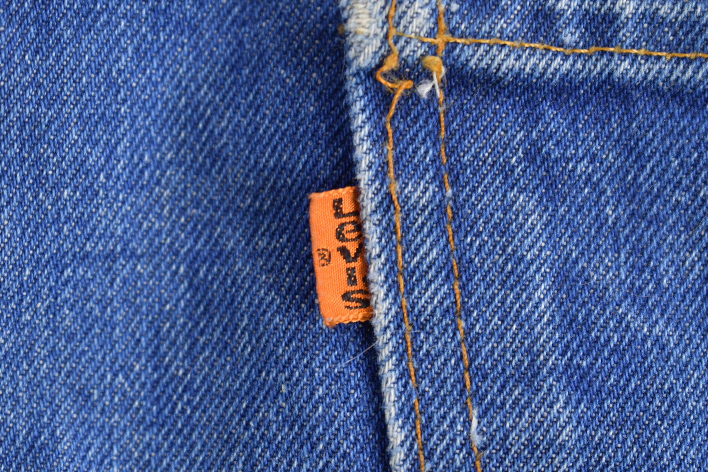 Vintage 1970s Levi's Orange Tab Jeans Size 32 x 33