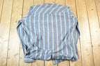 Vintage 1990s Plainsman For The Tall Man Striped Button Up Shirt Mens XL