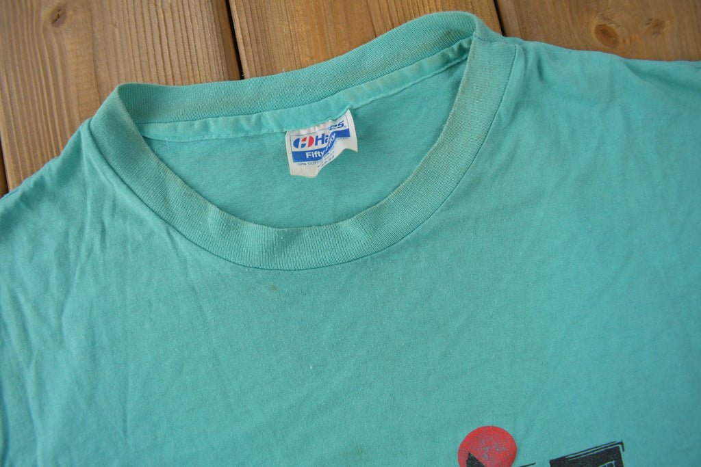 Vintage 1989 Park City Utah Souvenir Travel T Shirt Made In USA Size L