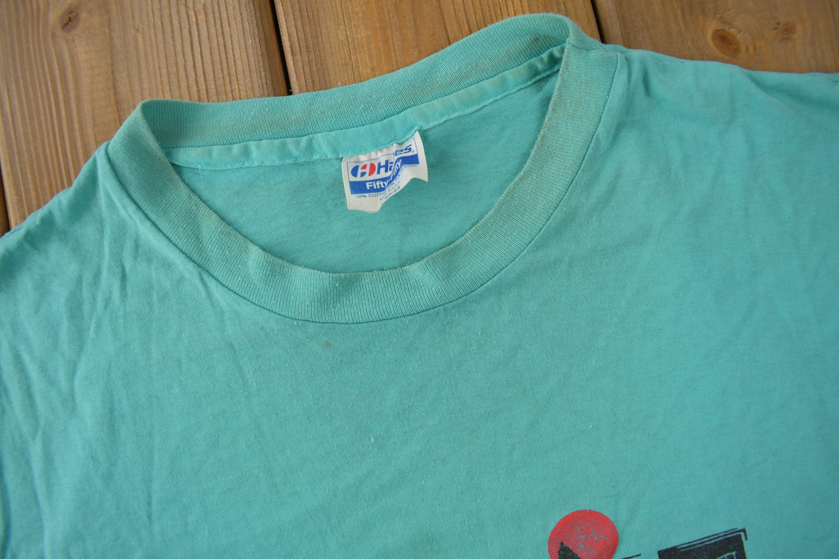 Vintage 1989 Park City Utah Souvenir Travel T Shirt Made In USA Size L