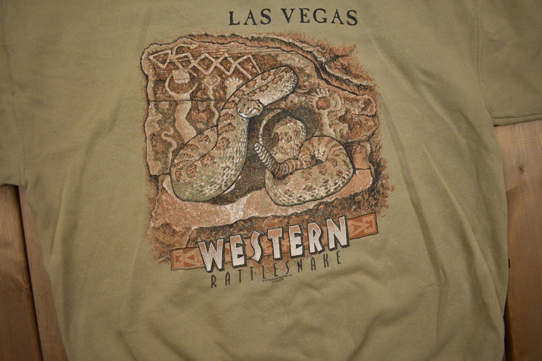 Vintage 1997 Las Vegas Western Rattlesnake Crewneck