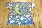 Vintage 1992 Liquid Blue Sun & Moon T Shirt