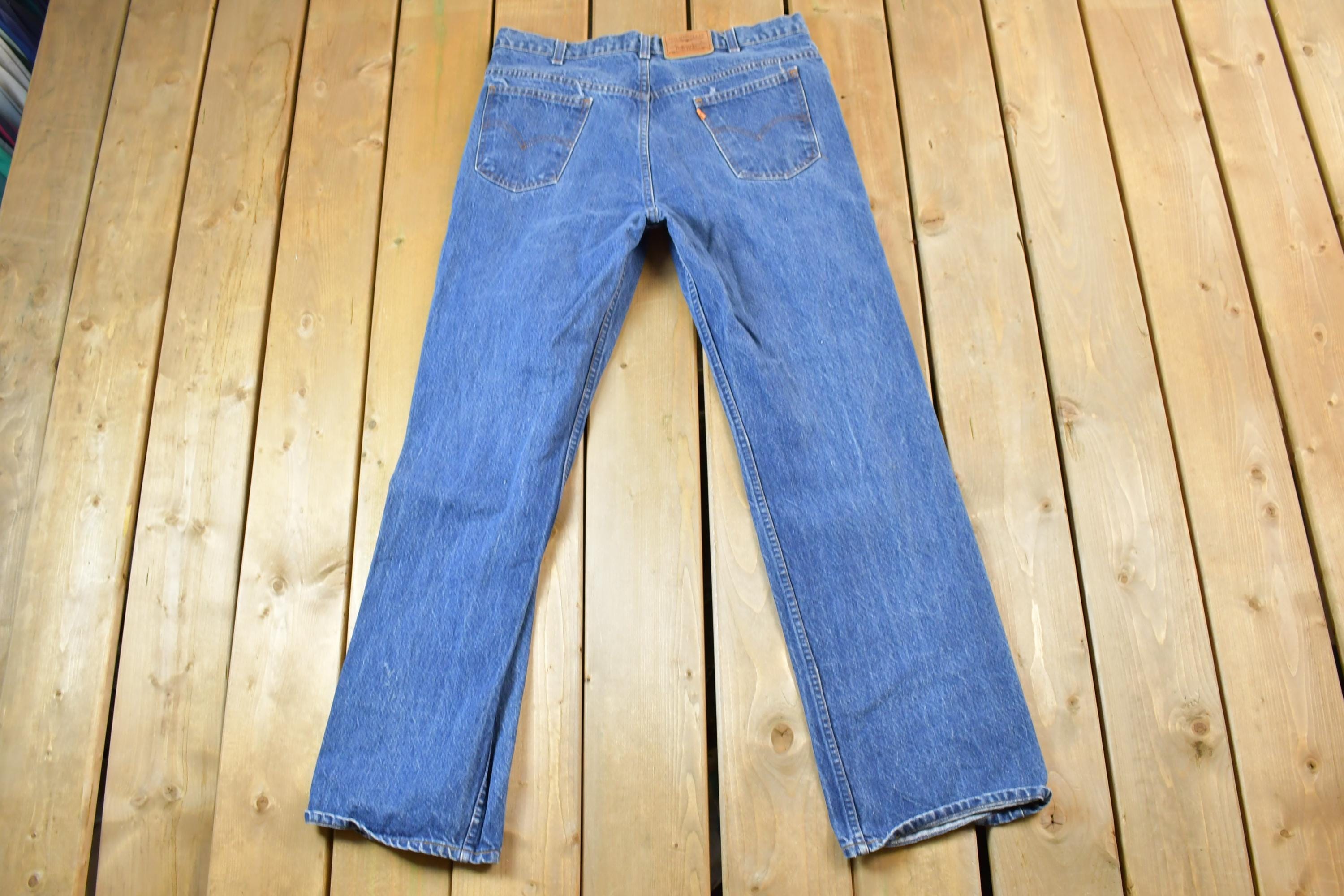 Vintage 1990s Levi Strauss Orange Tab Denim Jeans Size 36 x 32
