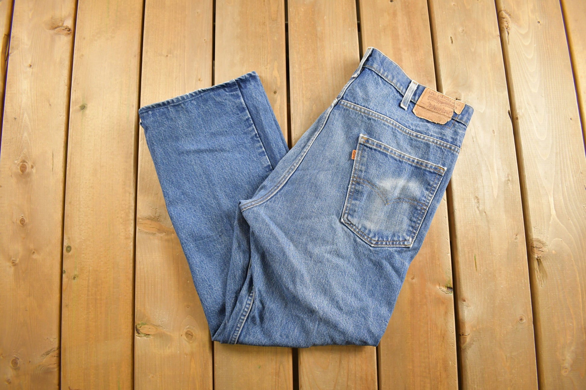 Vintage 1980s Levi's Orange Tab Jeans Size 36 x 27