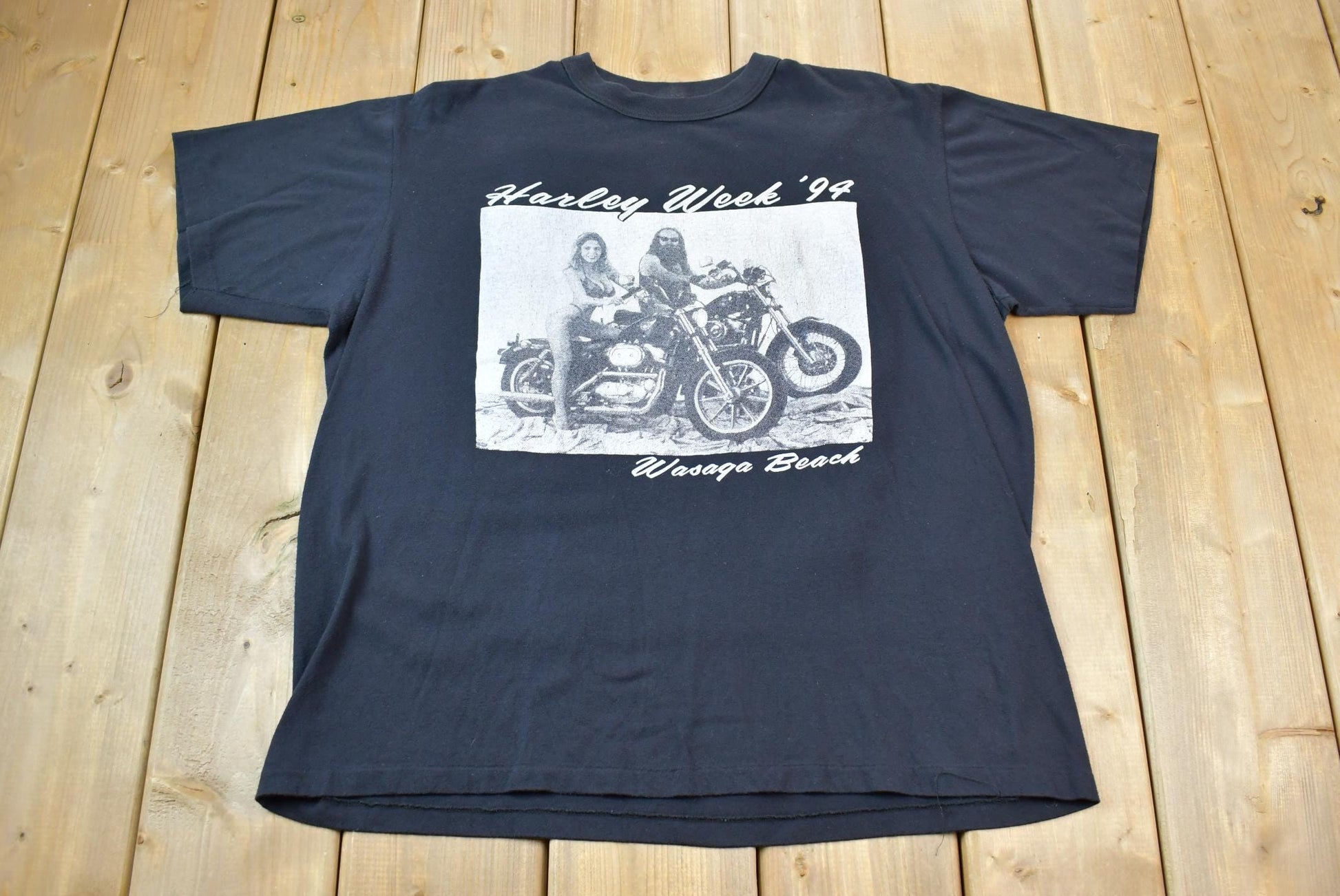 Vintage 1994 Harley Week Wasaga Beach Graphic T-Shirt