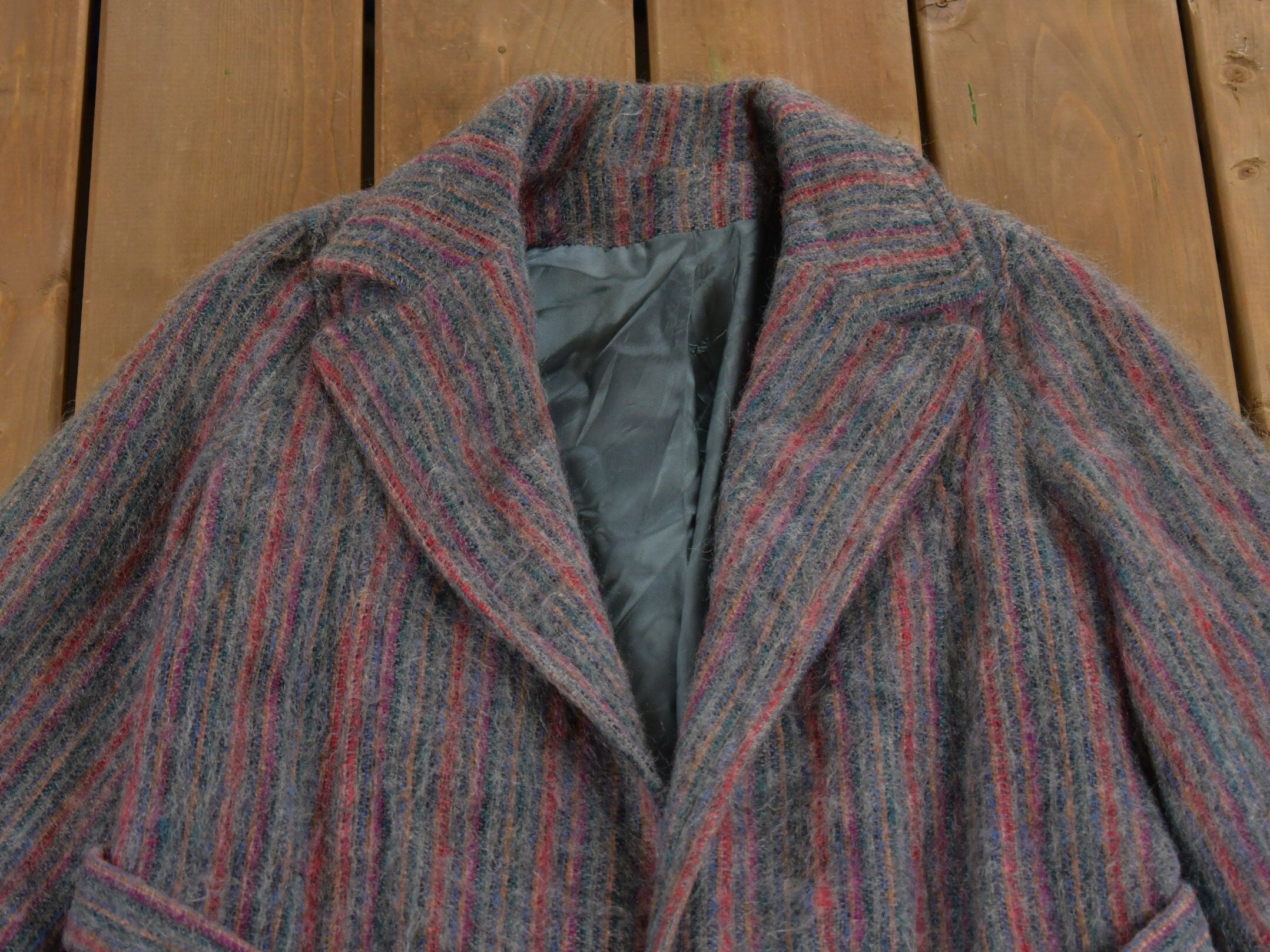 Vintage 1980s Wool Mohair Long Coat