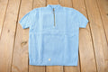 True Vintage 1960s Deadstock Miss Scotch English Short Sleeve Quarter Zip Knit Acrylic Sweater