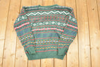 Vintage 1990s Gulf Traders Chunky Knit Holiday Crewneck Sweater Mens M