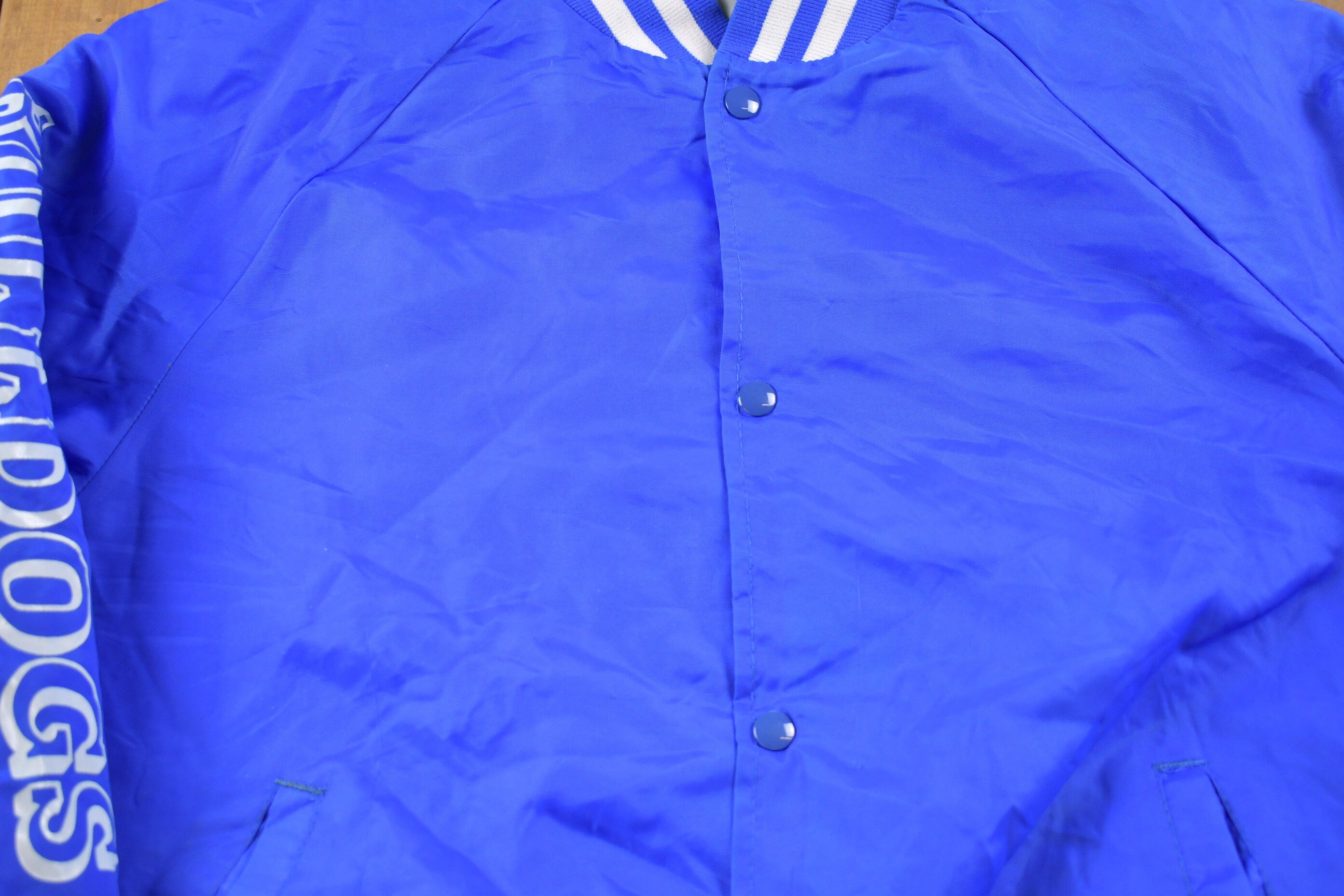 Vintage 1990s West Arc Durand Bulldogs Snap Windbreaker Jacket