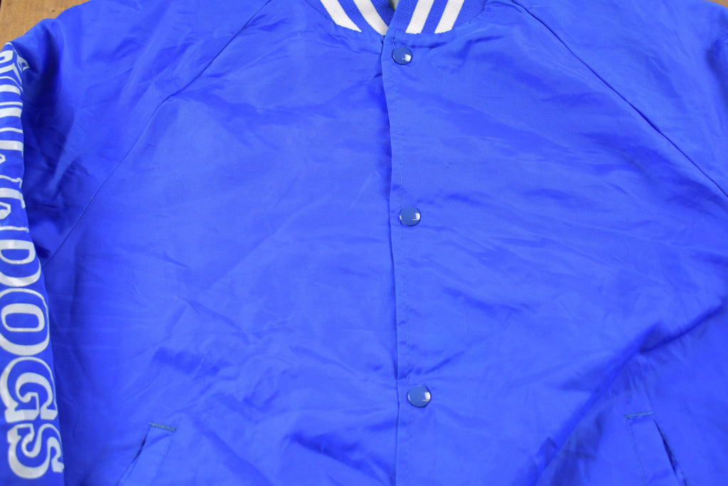Vintage 1990s West Arc Durand Bulldogs Snap Windbreaker Jacket